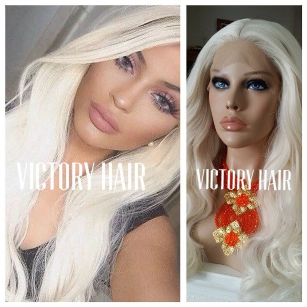 platinum blonde human hair lace wig